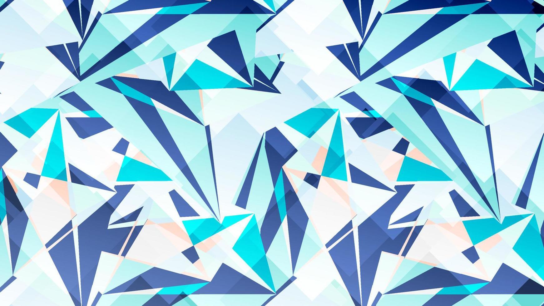 abstrakte Karte mit bunten chaotischen Dreiecken, Polygonen. Unendlich dreieckiges unordentliches geometrisches Poster. vektor