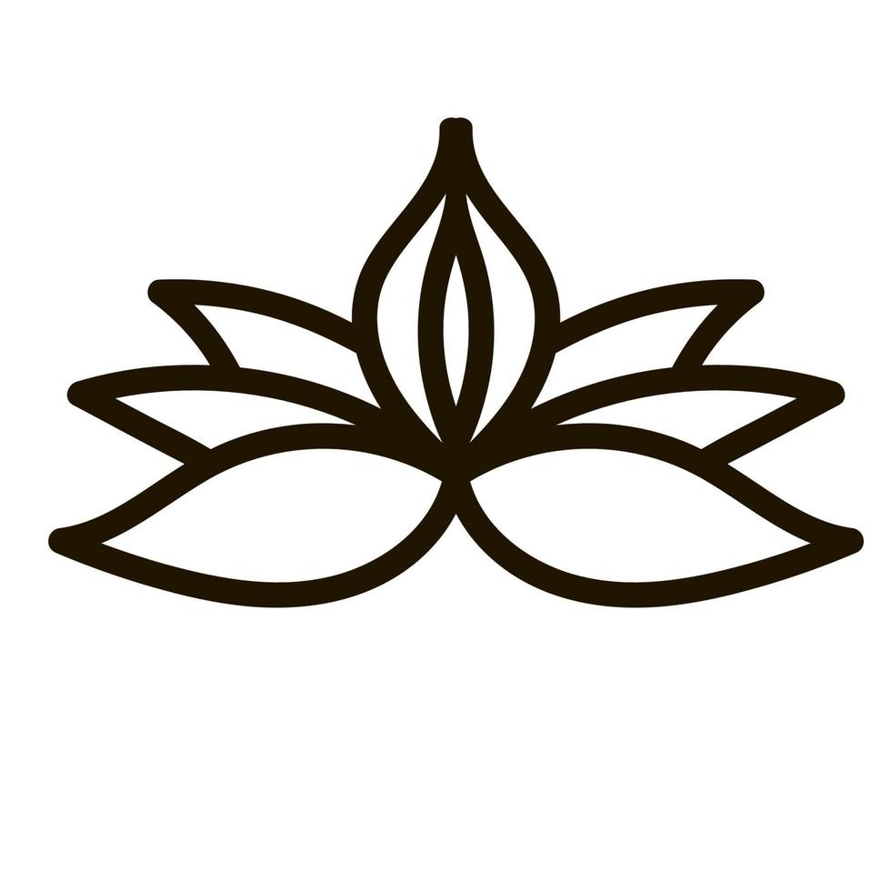 lotusblomma, doodle blommig element för design isolerad på vit bakgrund. vektor