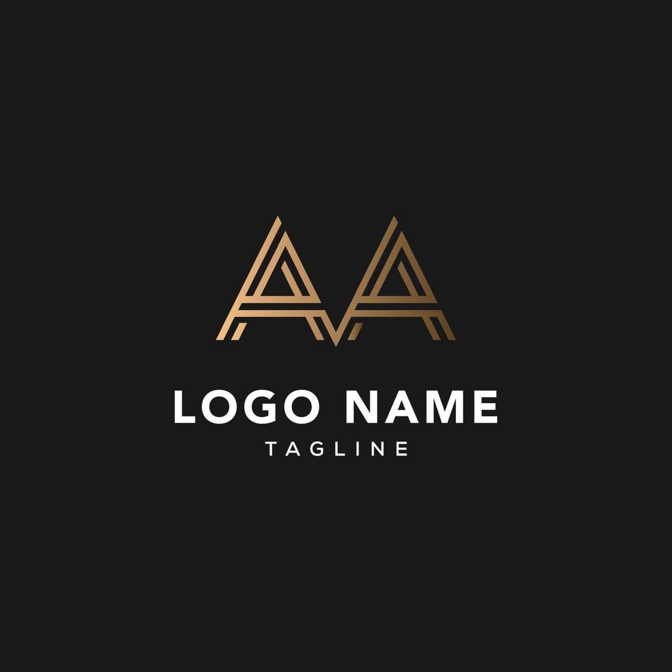 bokstaven aa linje logotyp design. linjär kreativ minimal monogram symbol. universell elegant vektor emblem. premium företagslogotyp. grafisk alfabetsymbol för företagsidentitet