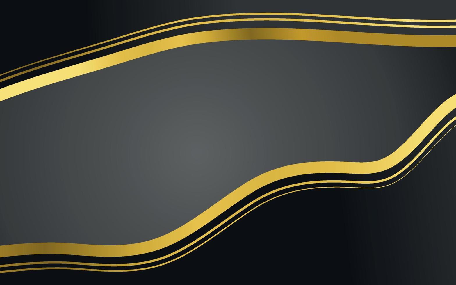 våglinjer lyxig gul elegant guld svart och grå bred bakgrund lämplig för din affärsmalldesign vektor