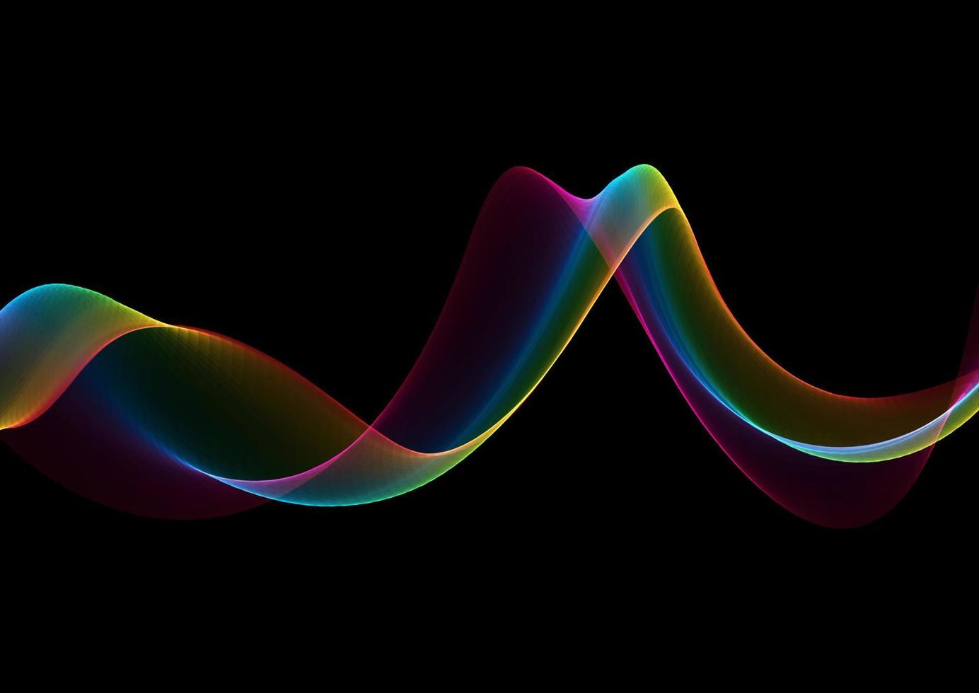 regnbågsfärgade flödande vågor vektor