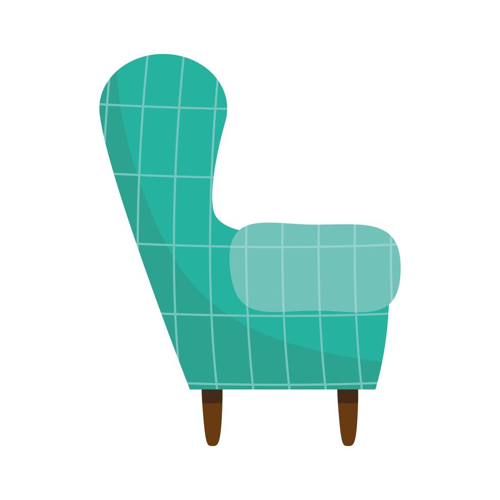 grön soffa vardagsrum vektor