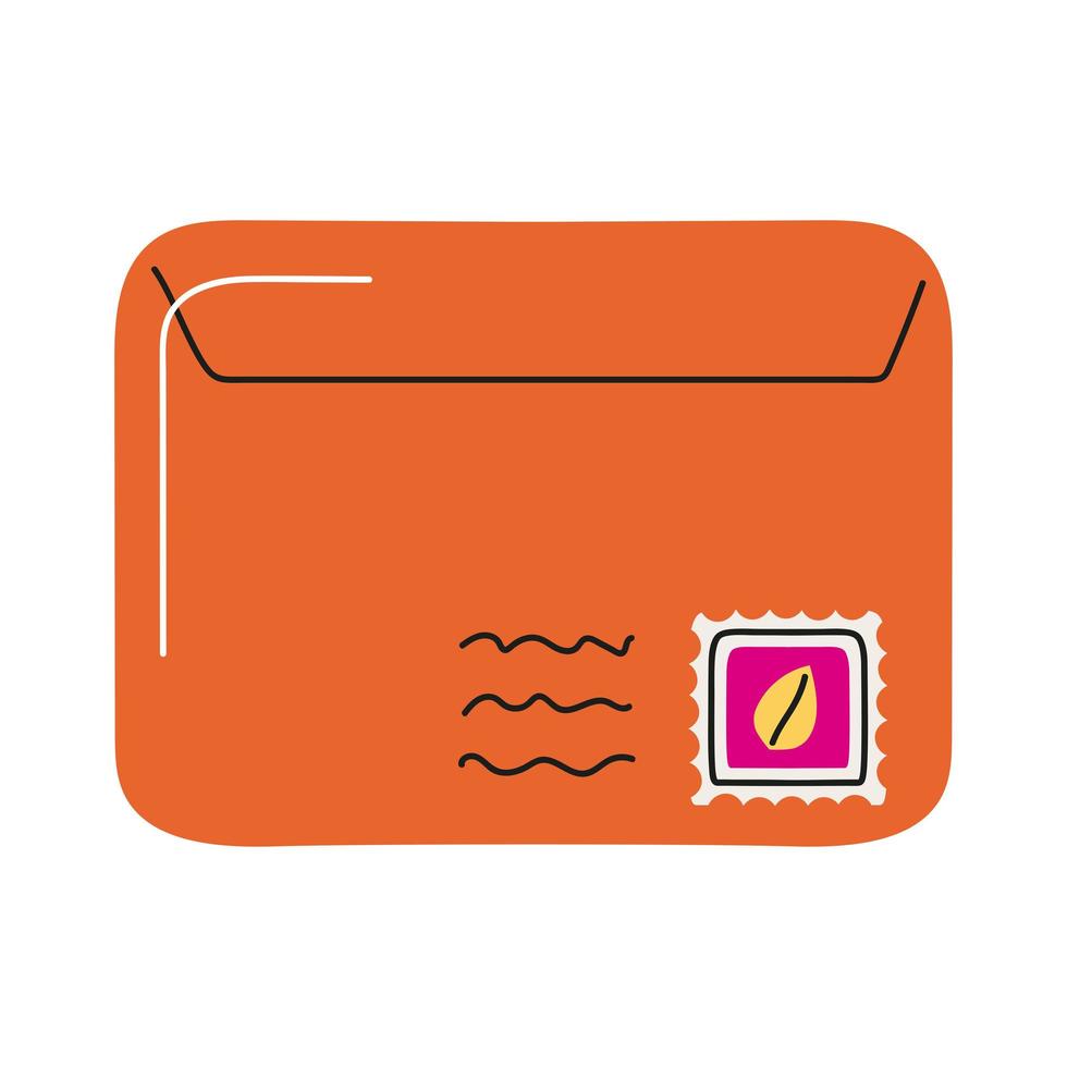 orange kuvertpost vektor