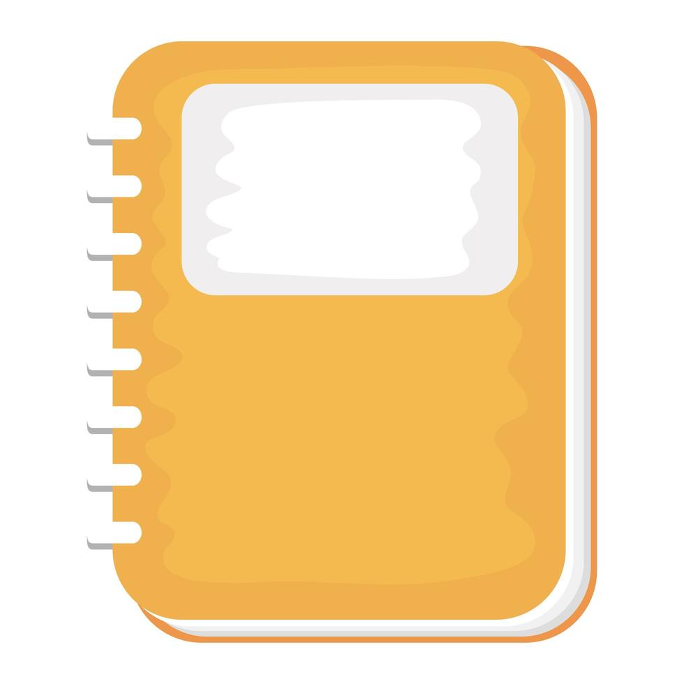 Notebook-School-Versorgung isolierte Symbol vektor