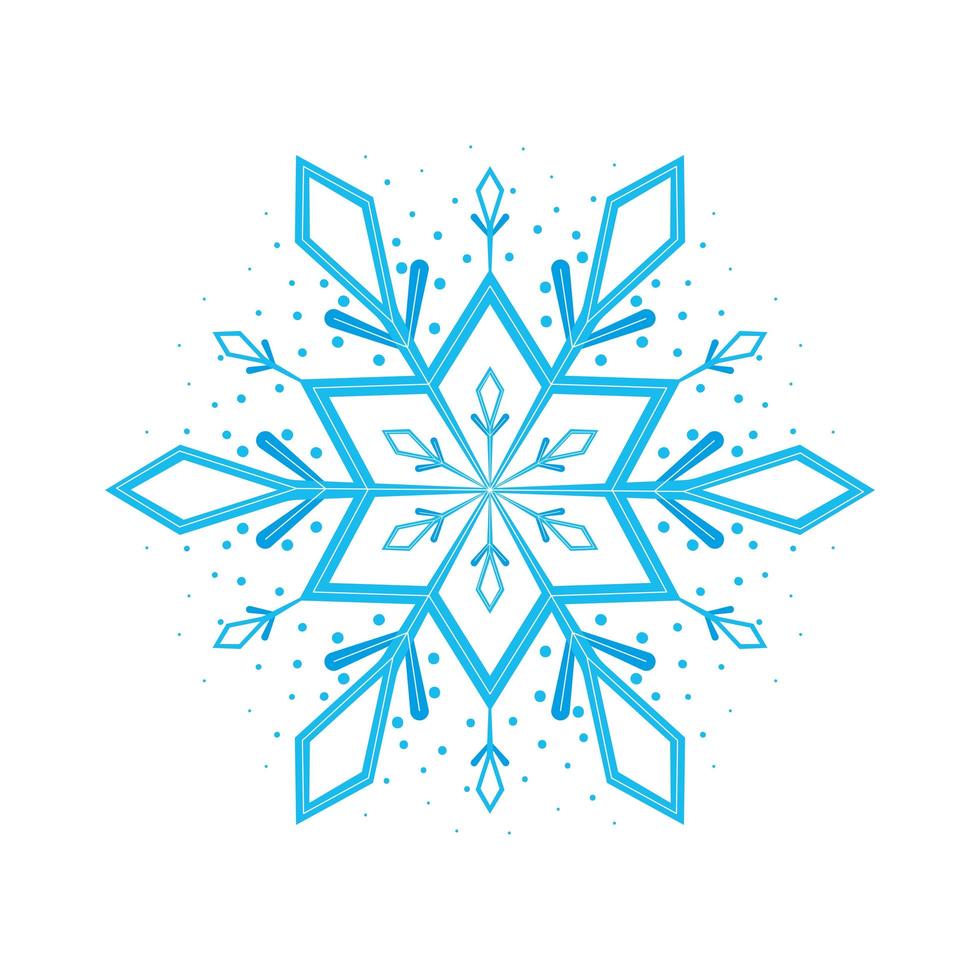 Schneeflocke Wintersaison vektor