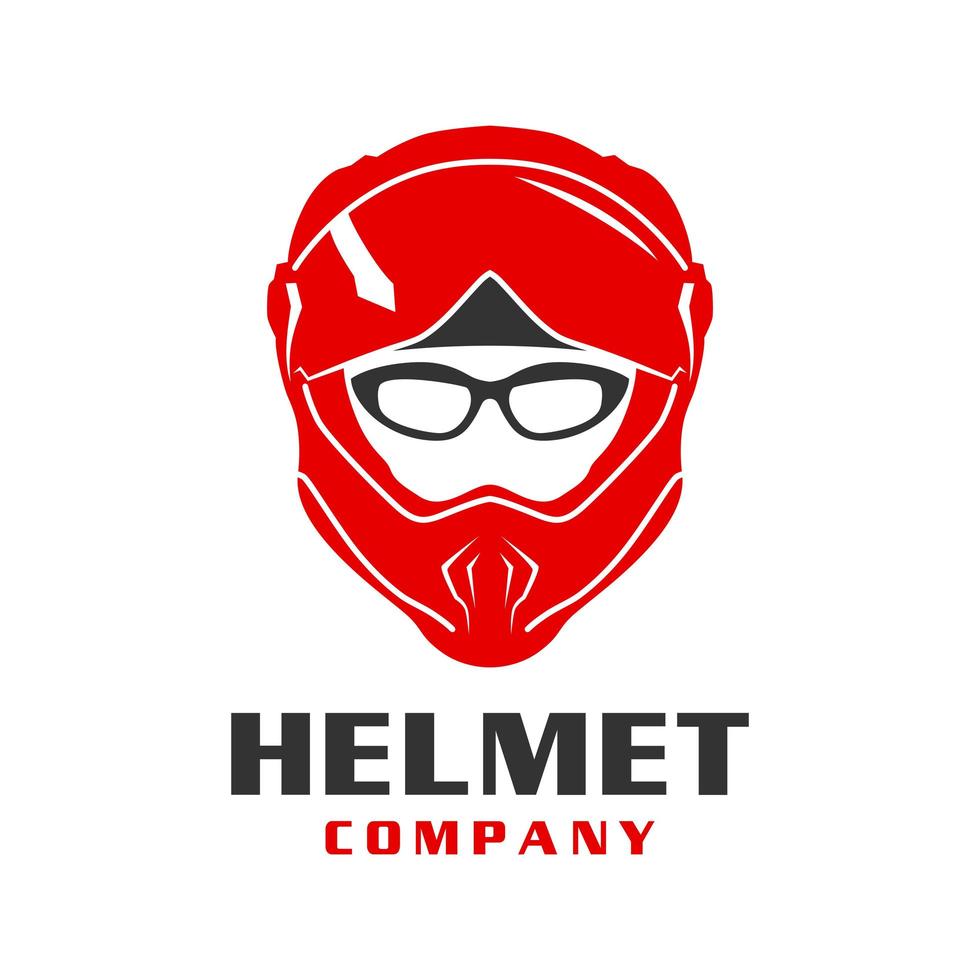 Motorradhelm-Logo-Design vektor