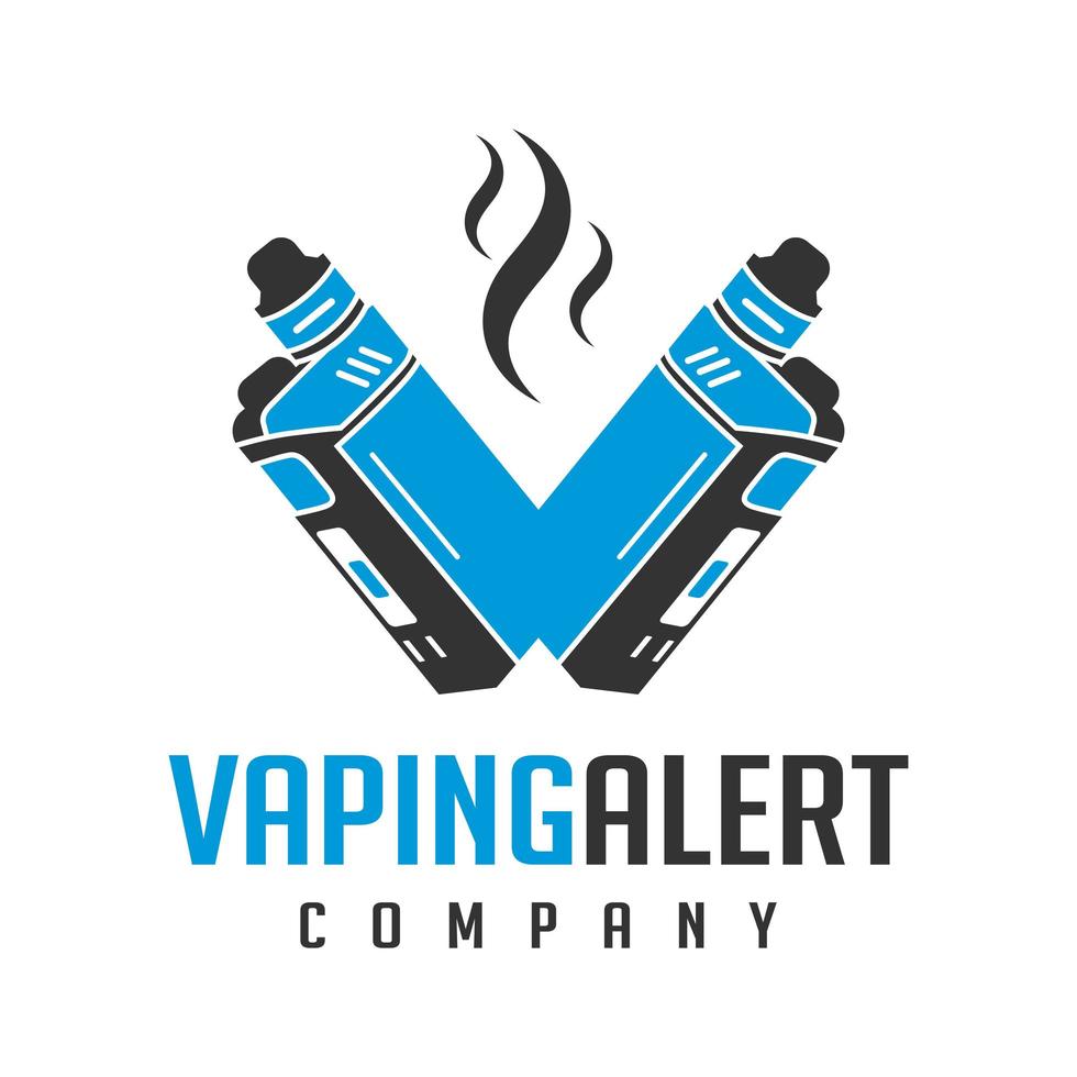 Logo-Design für elektrische Vape und Öl vektor