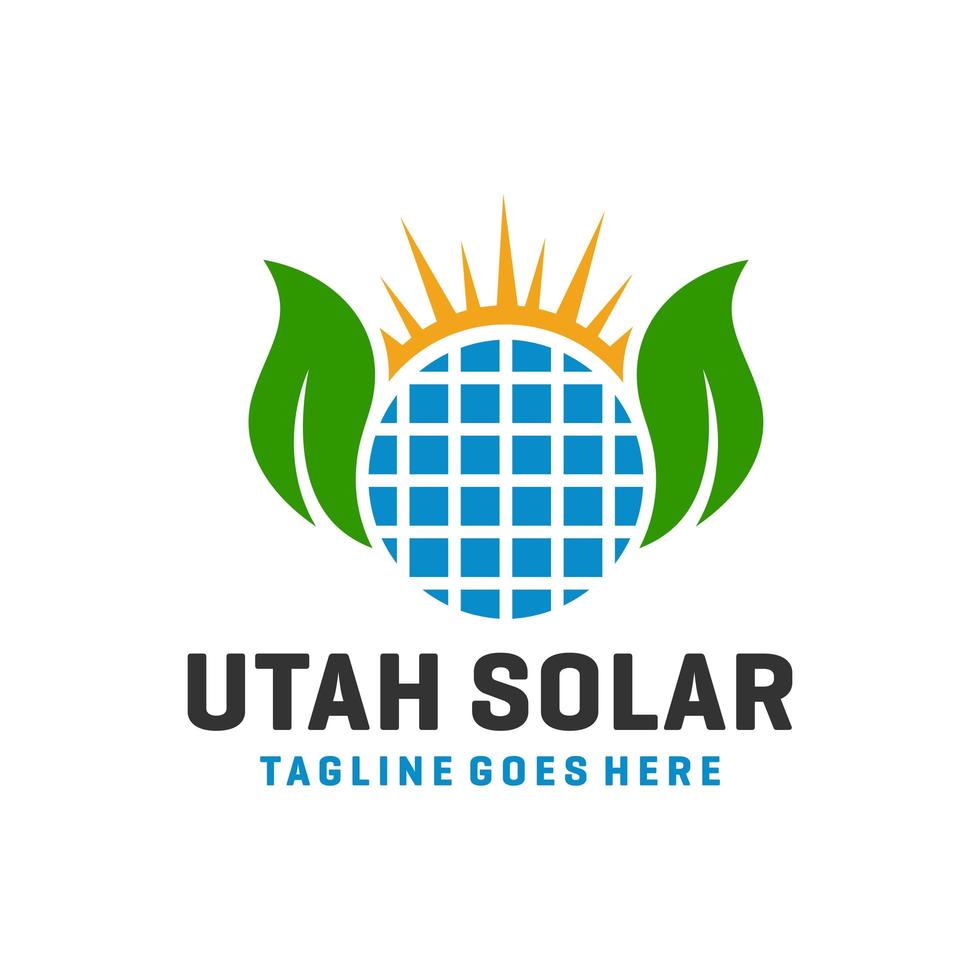 Logo für das Solarstromnetz vektor