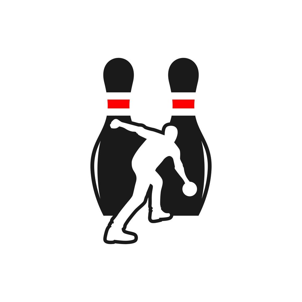 Bowling Ball Sport modernes Logo vektor