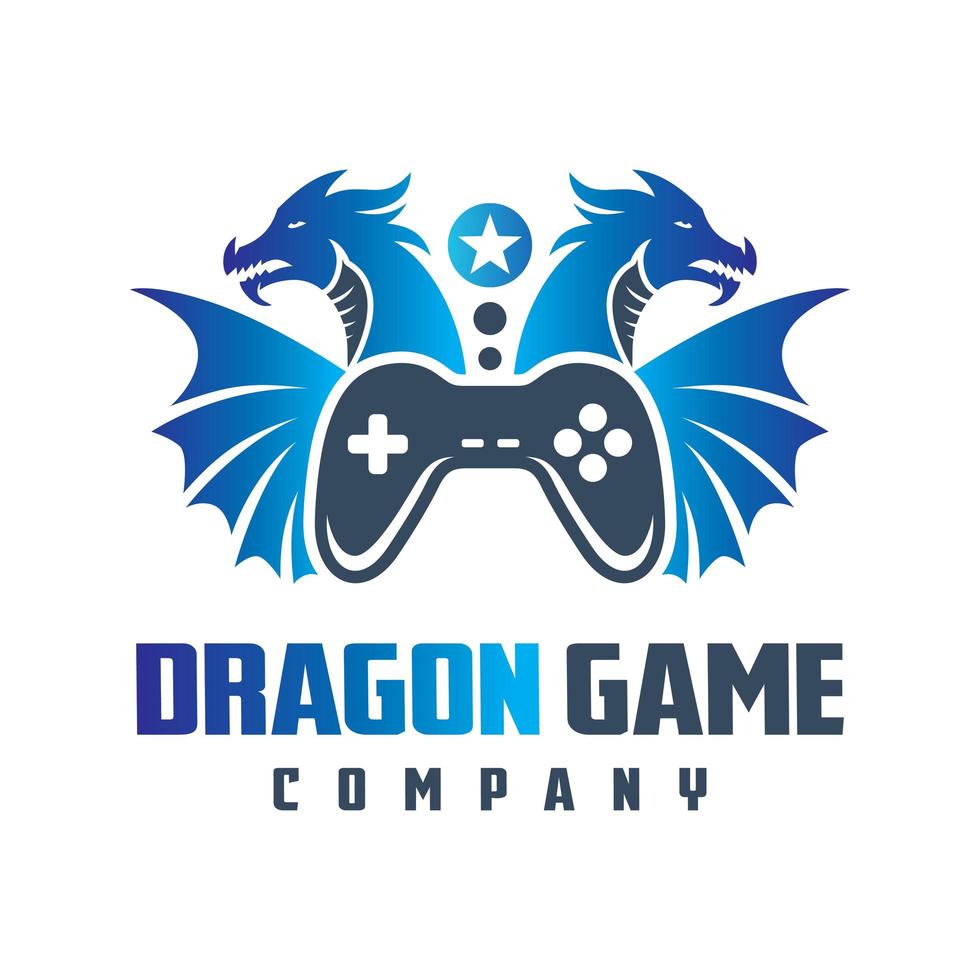 Logo-Design Online-Drachenspiel vektor