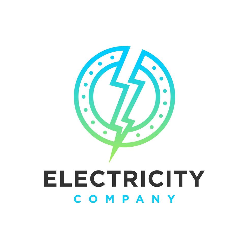 logo design kreis elektrisch vektor