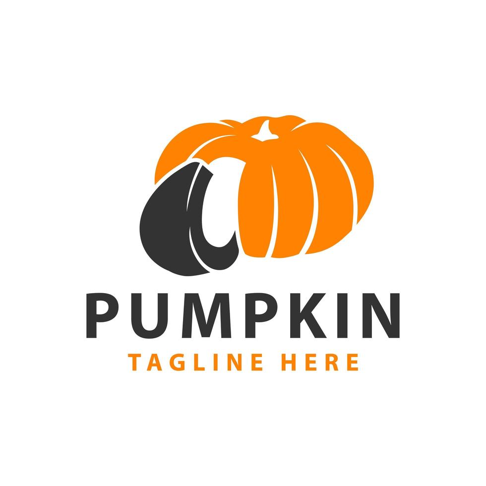 pumpa frukt modern logotyp vektor