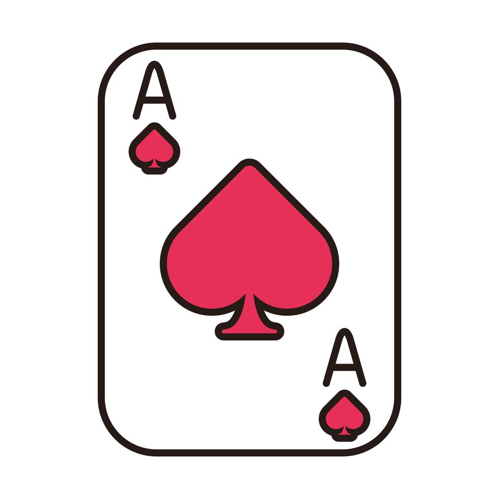 Casino Pokerkarte mit Spaten vektor