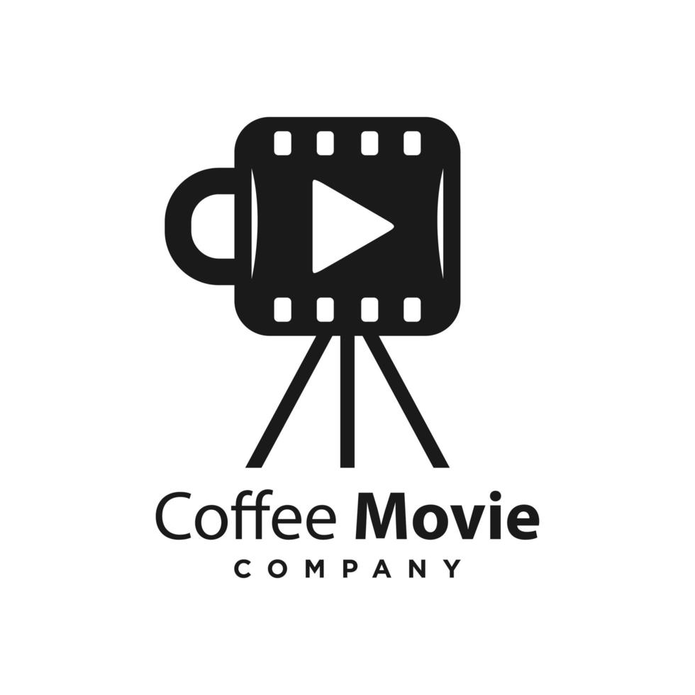 logotyp design kaffe film mall vektor
