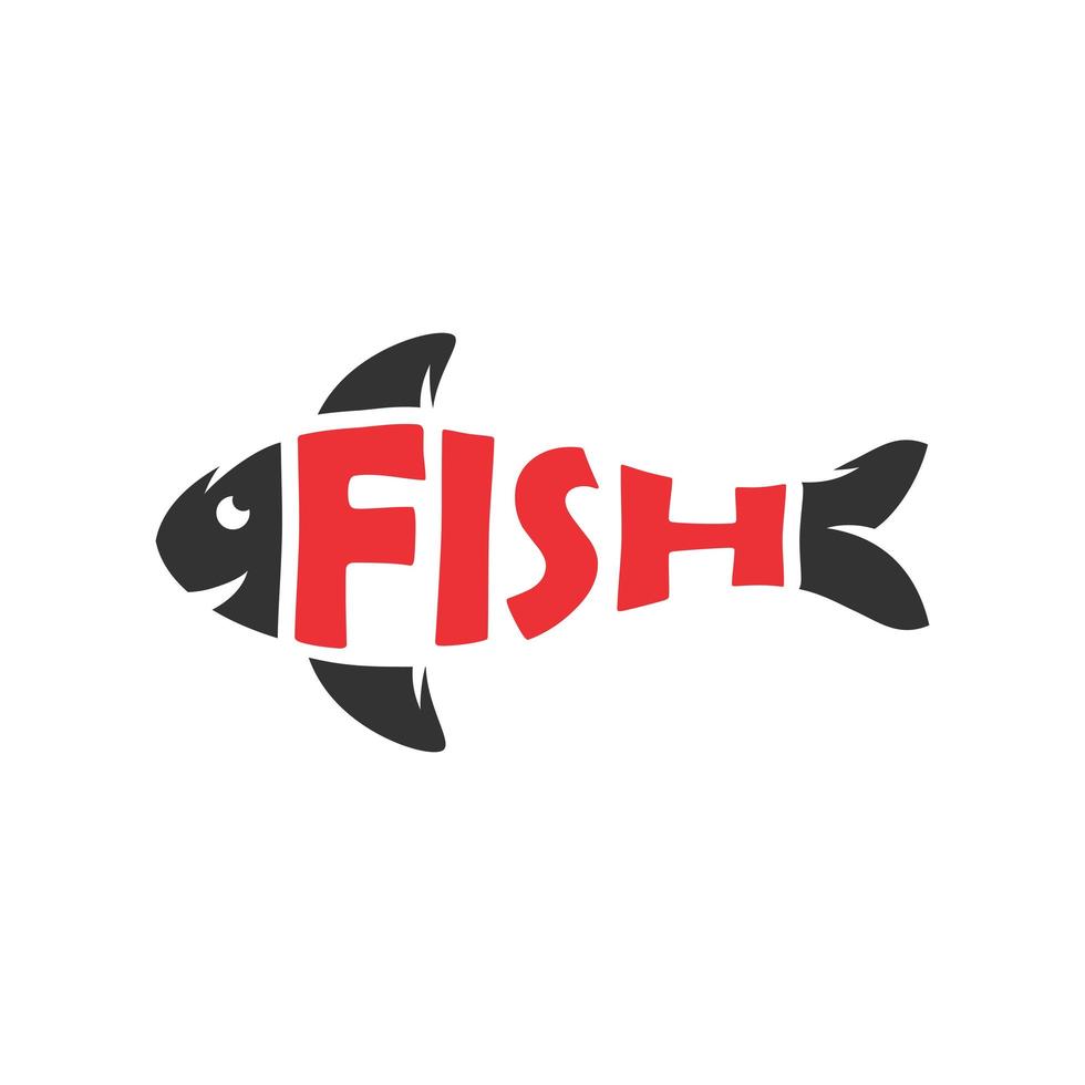 fiskälskare logotypdesign vektor