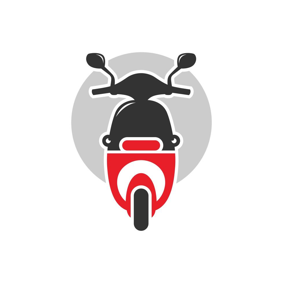 motorcykel skoter transport logotyp vektor