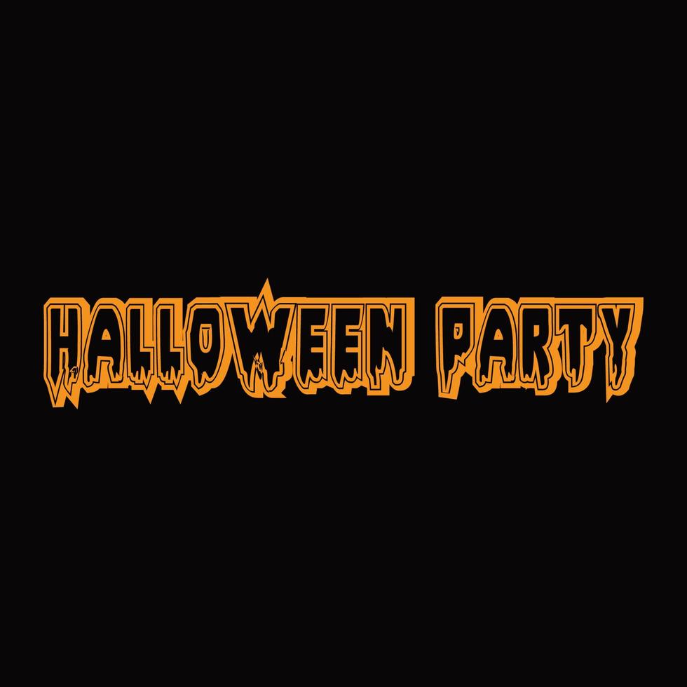 halloween party text effekt vektor
