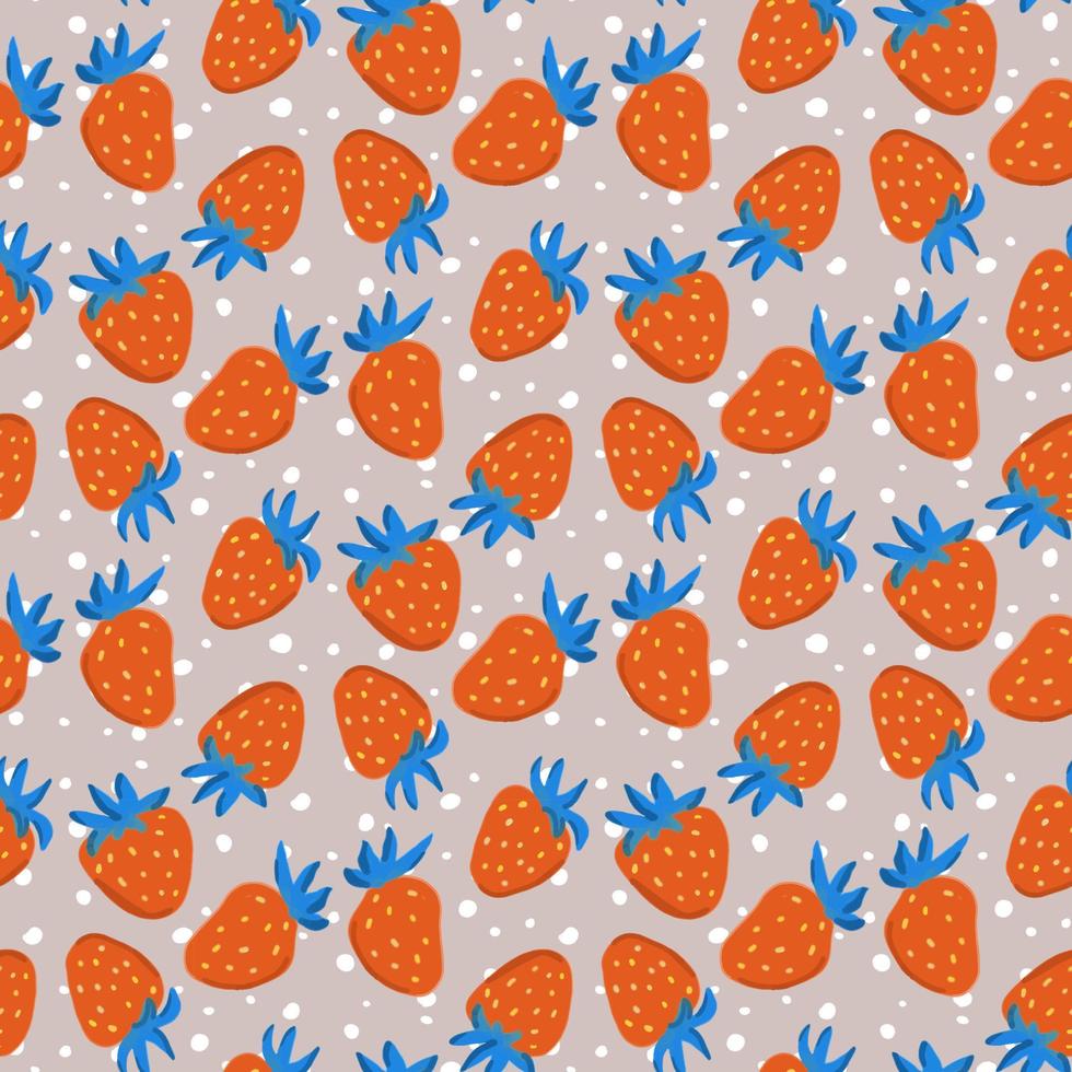 Erdbeere nahtloses Muster für Textilien vektor