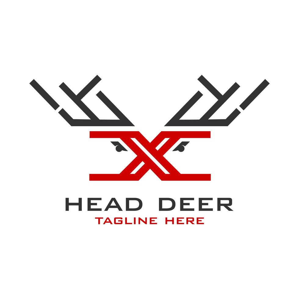 das ursprüngliche Logo von x deer vektor