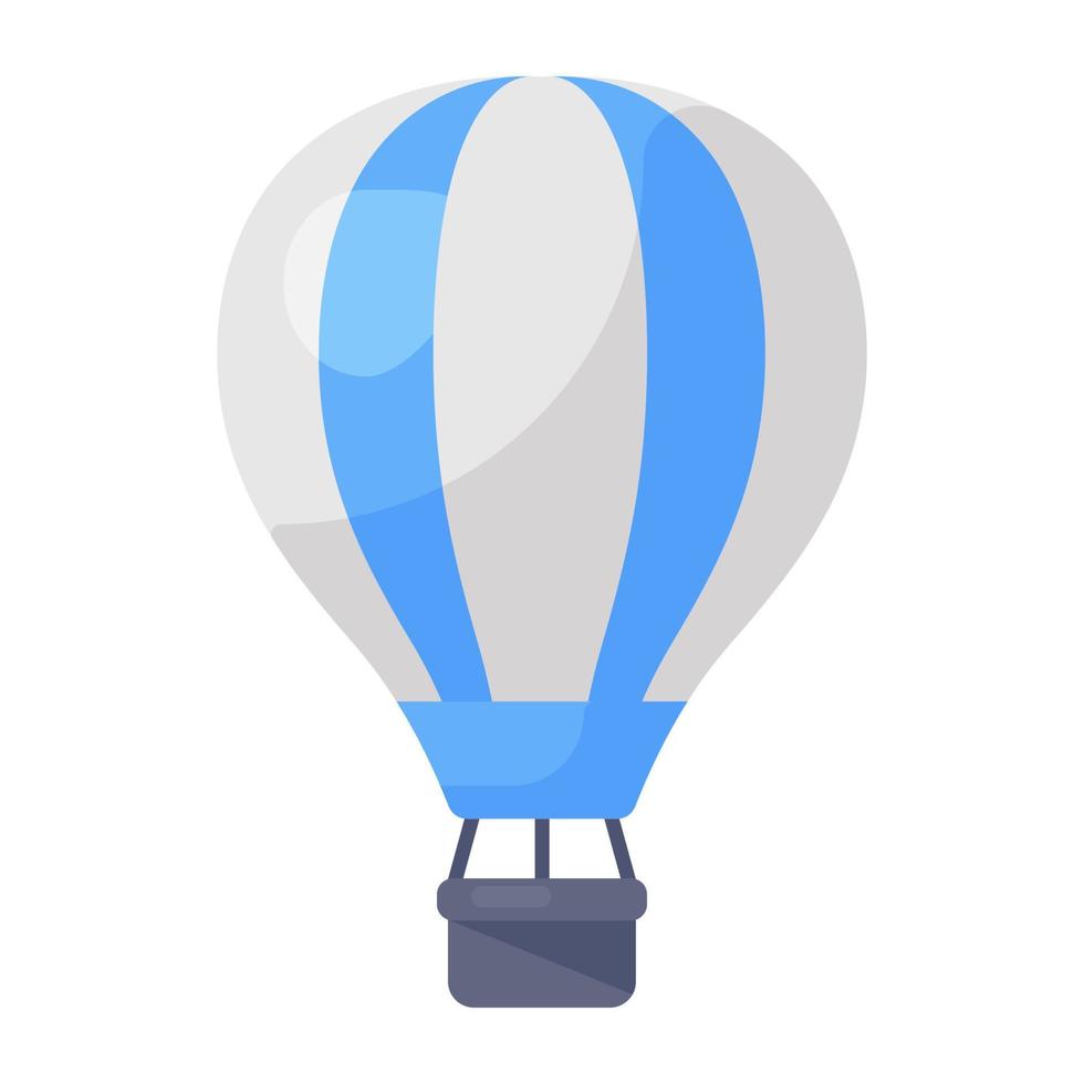 Luftballon mit Feuerflachvektor des Abenteuers vektor