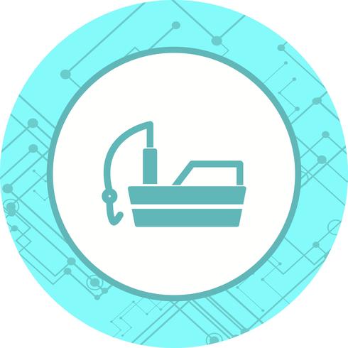 Fischerboot-Icon-Design vektor