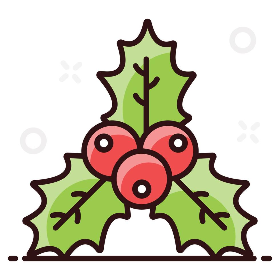 Stechpalmenbeeren-Icon-Design vektor