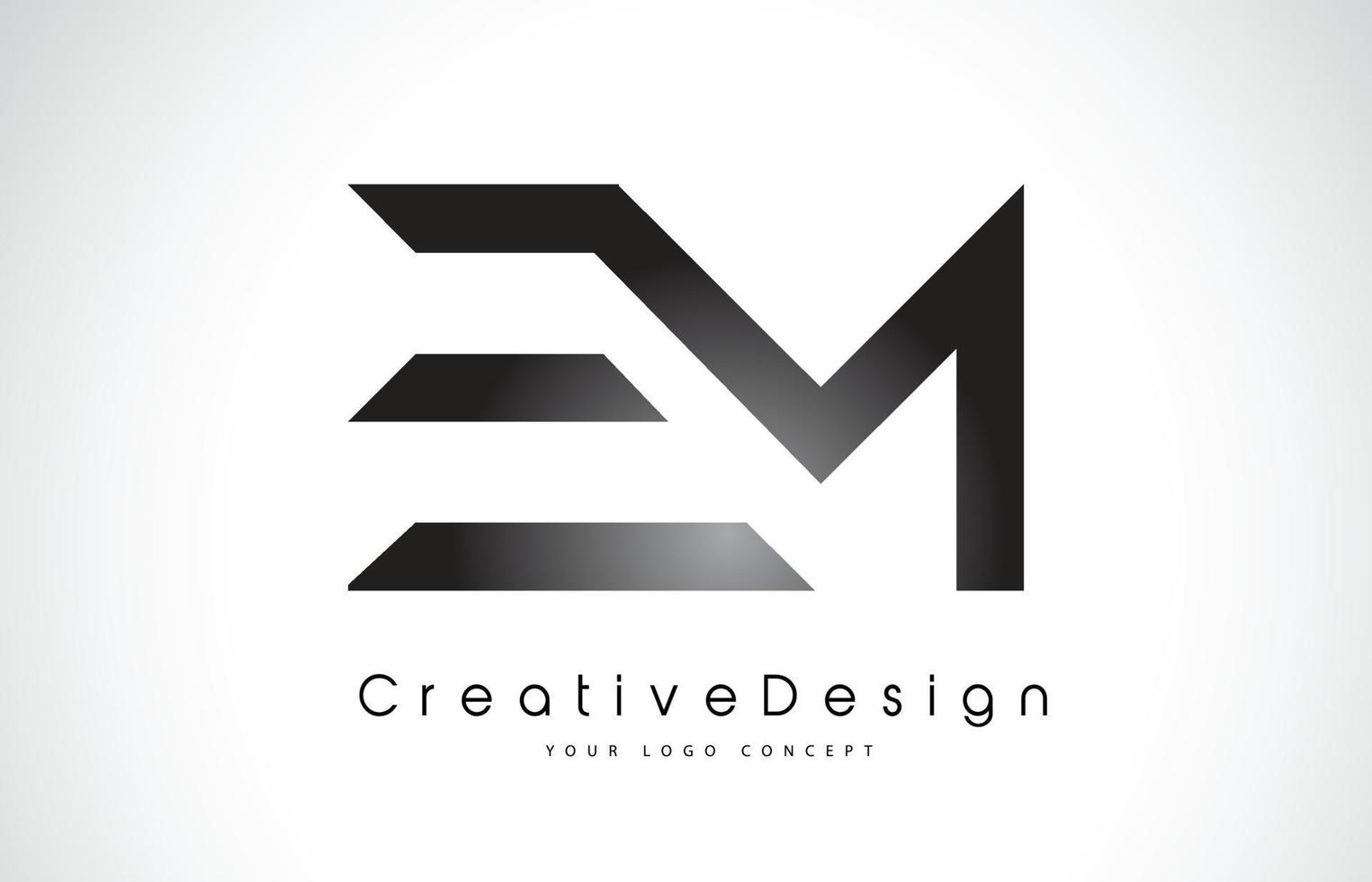 em em Brief Logo-Design. kreatives Symbol modernes Buchstaben-Vektor-Logo. vektor