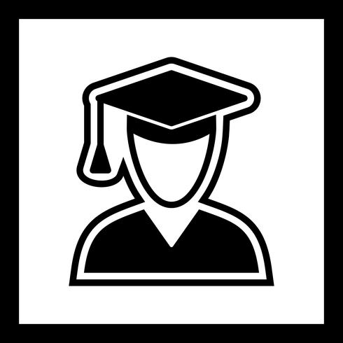 Männliche Student Icon Design vektor