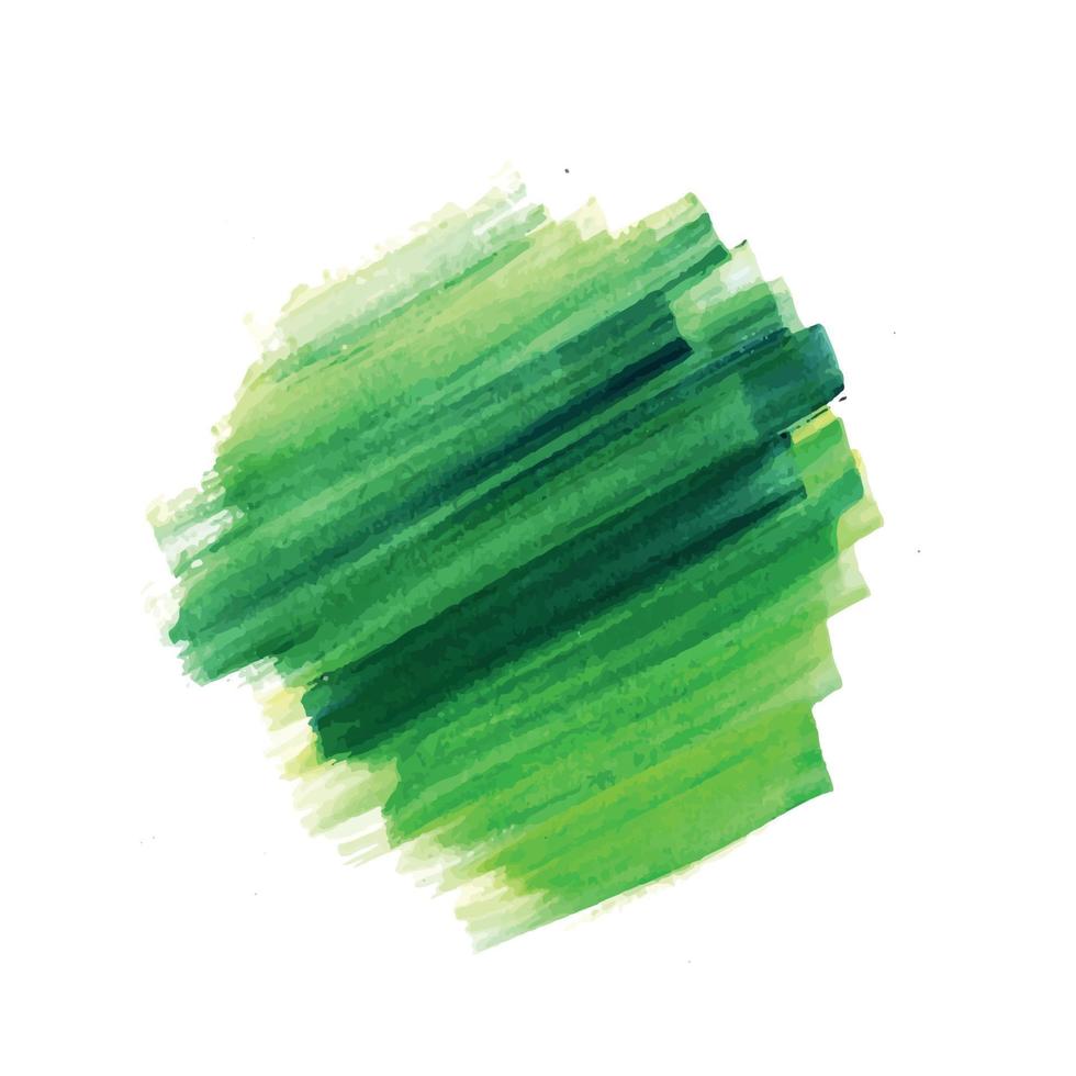 grön penseldrag akvarell design vektor
