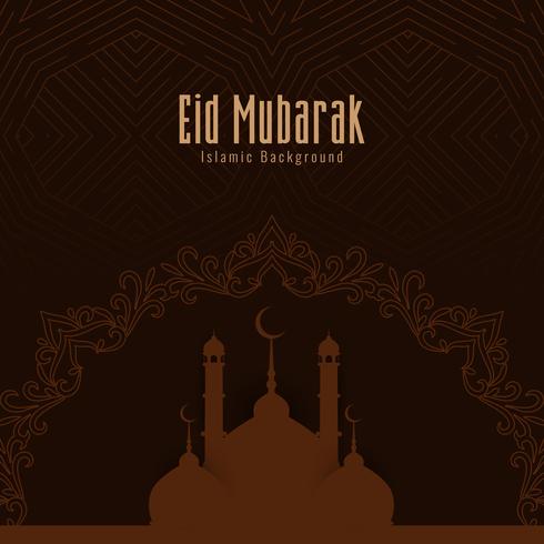 Abstrakter Eid Mubarak islamischer Grußhintergrund vektor