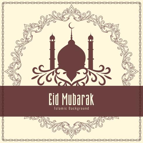 Abstrakt Eid Mubarak religiös bakgrunds illustration vektor