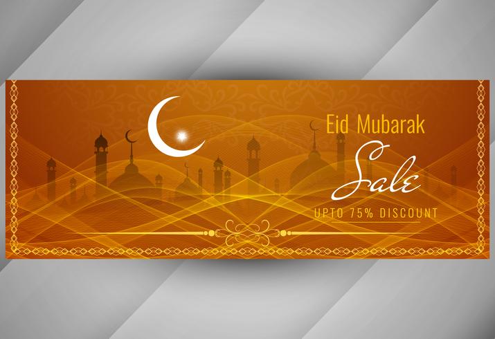 Abstrakt Eid Mubarak banner design vektor