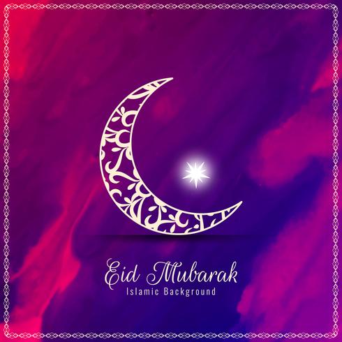 Abstrakt Eid Mubarak religiös bakgrund vektor