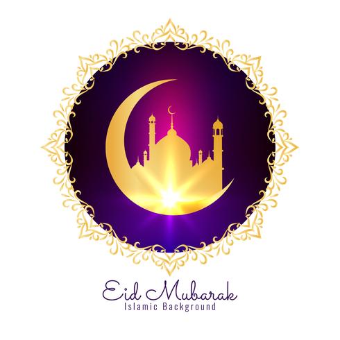 Abstrakt elegant Eid Mubarak religiös bakgrund vektor