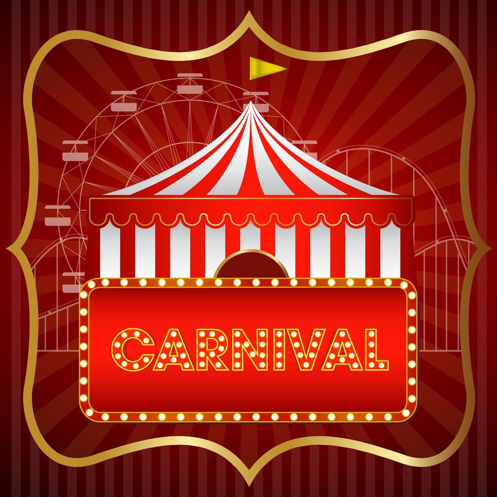 karnevalens tivoli bakgrund. vektor illustration