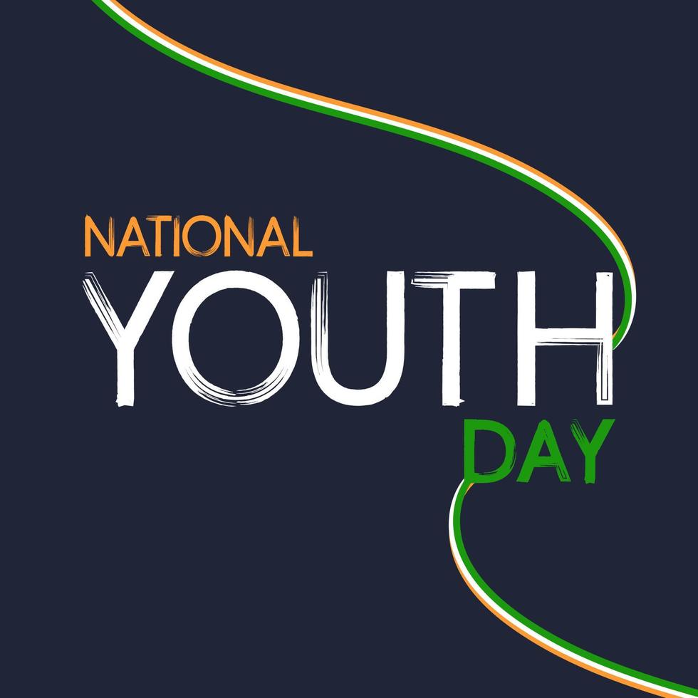 nationella ungdomsdagen inlägg i sociala medier vektor