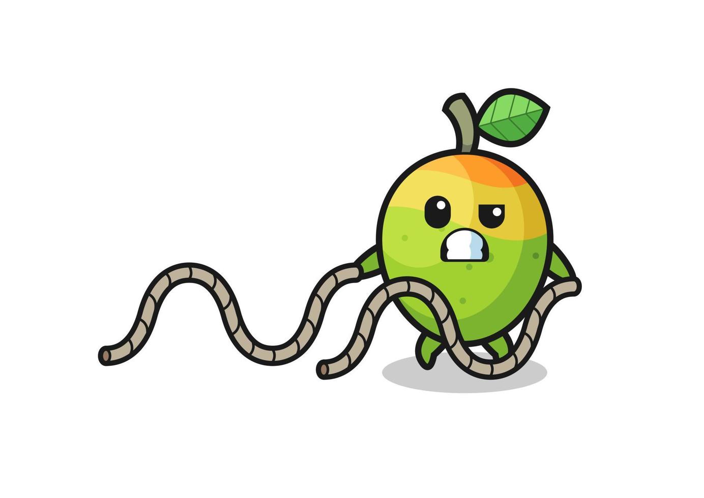 illustration av mango gör stridsrep träning vektor