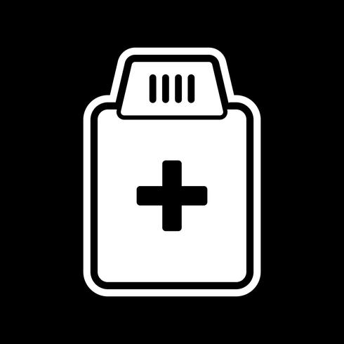 Medizin-Flaschen-Icon-Design vektor