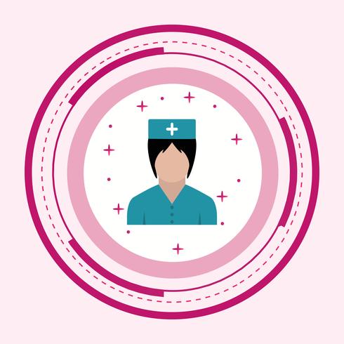 Krankenschwester-Icon-Design vektor