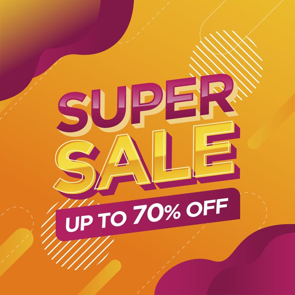 Super Sale Banner Design Vorlage vektor