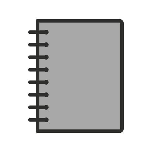 Spiral Notizbuch Icon Design vektor