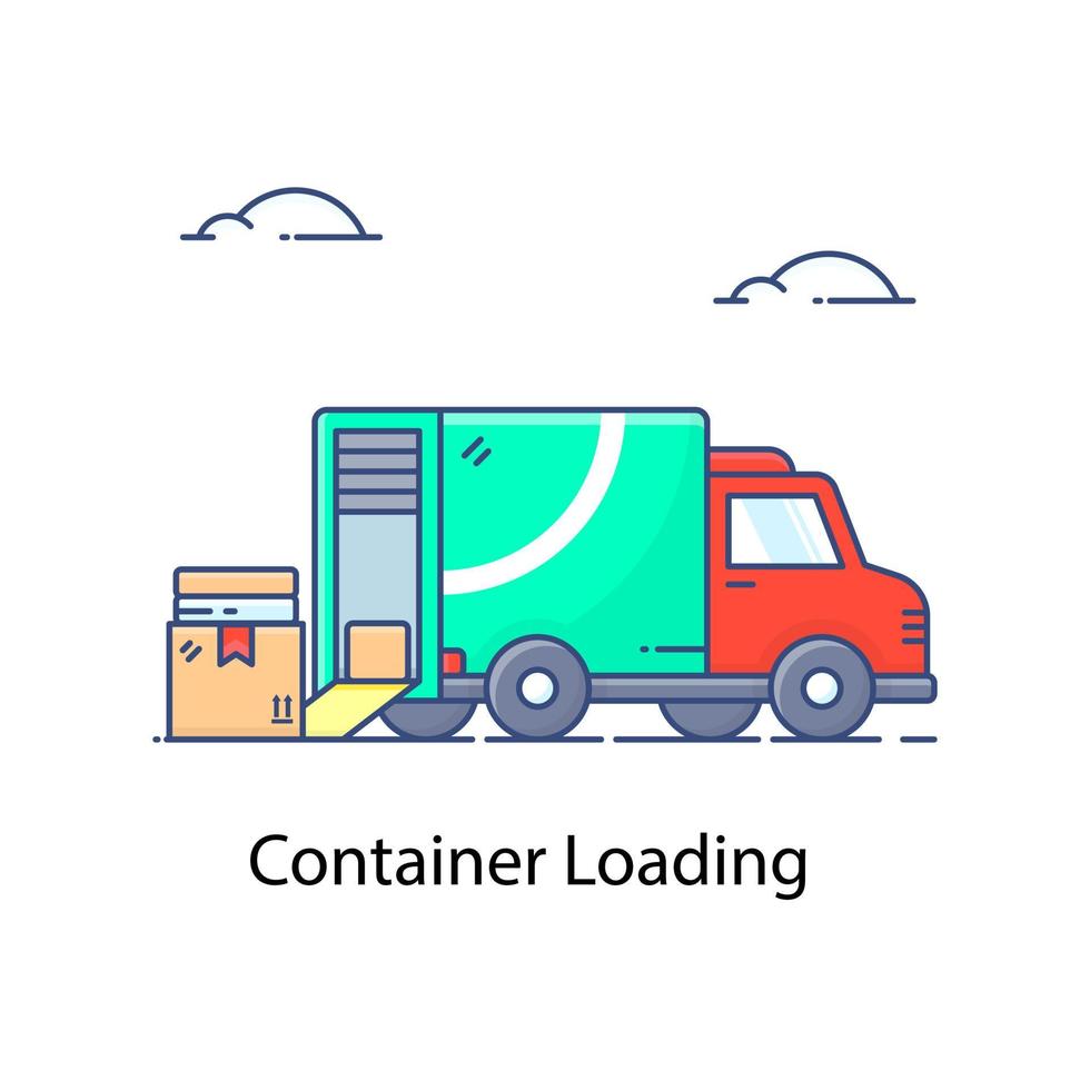 Logistik-Liefersymbol im modernen bearbeitbaren Stil flaches Symbol vektor