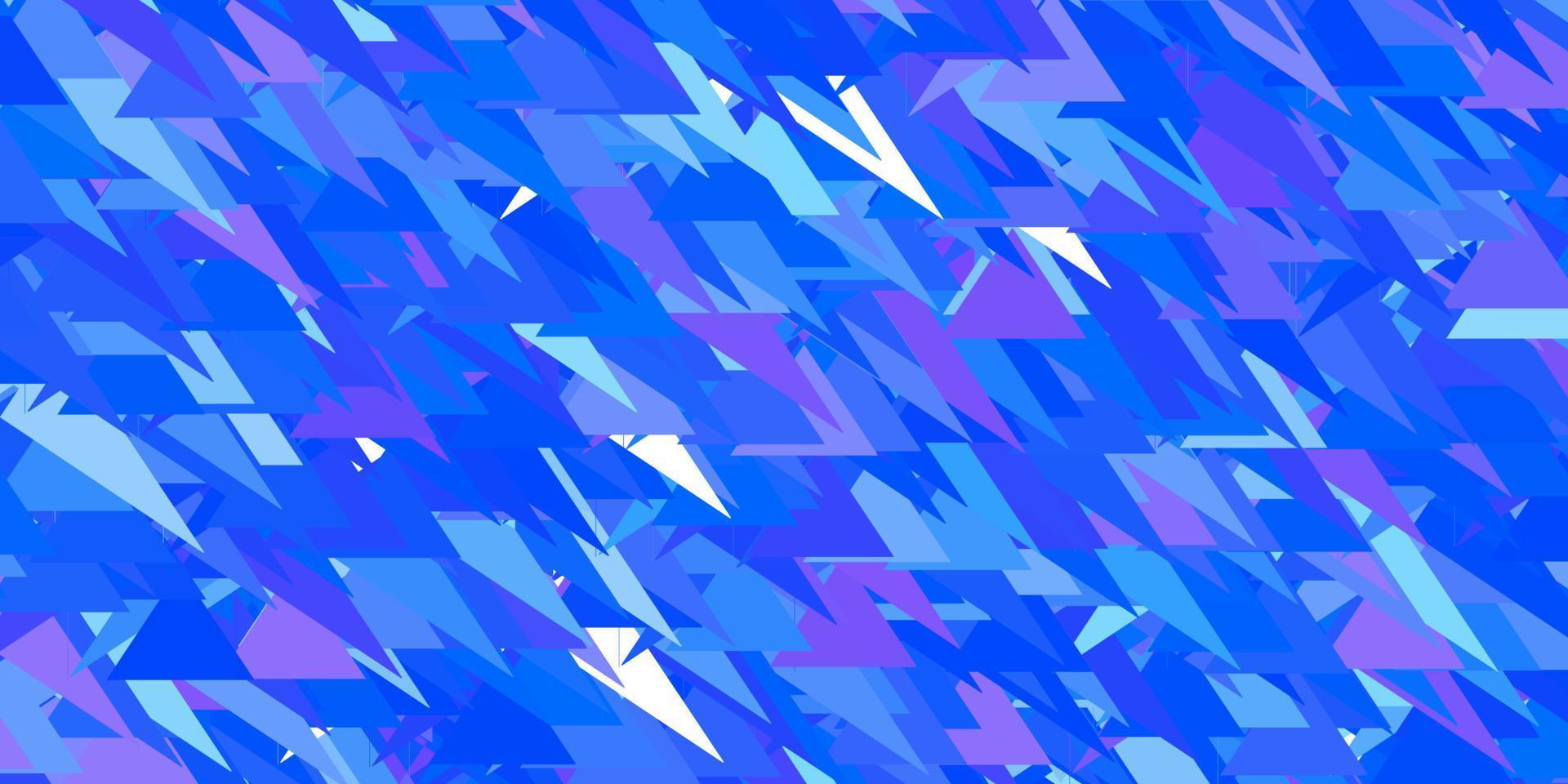 ljusrosa, blå vektorbakgrund med trianglar. vektor
