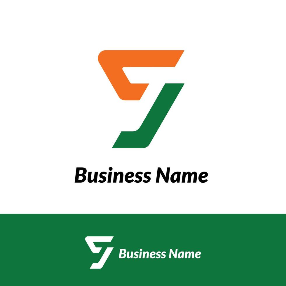 Business Logo Monogramm Buchstabe ctj vektor