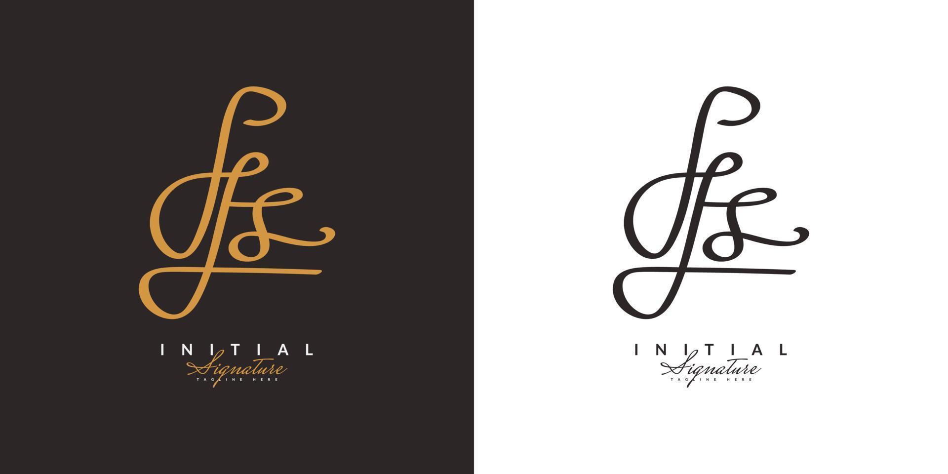 elegant initial h och s logotypdesign med handstil. hs signaturlogotyp eller symbol för bröllop, mode, smycken, boutique, botanisk, blommig och affärsidentitet vektor