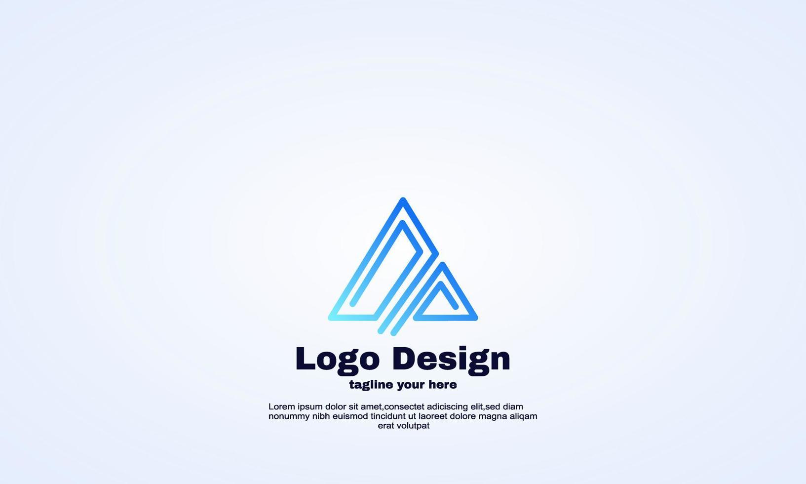 Vektor-elegante Idee Unternehmen Geschäftsdreieck-Logo-Design-Vorlage schnell vektor