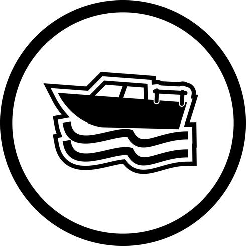Båtikondesign vektor