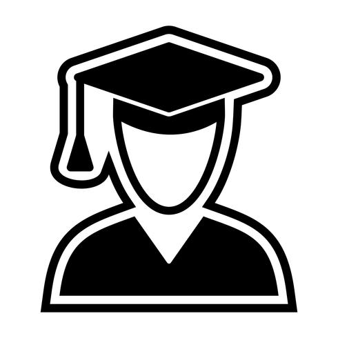 Männliche Student Icon Design vektor