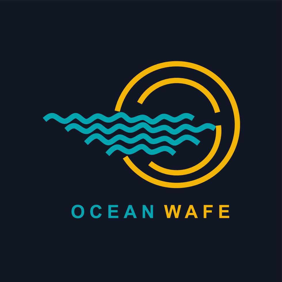 en unik, professionell, ren, enkel, kreativ ocean wave-logotypdesign vektor