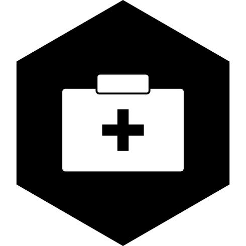 Erste-Hilfe-Kasten-Icon-Design vektor